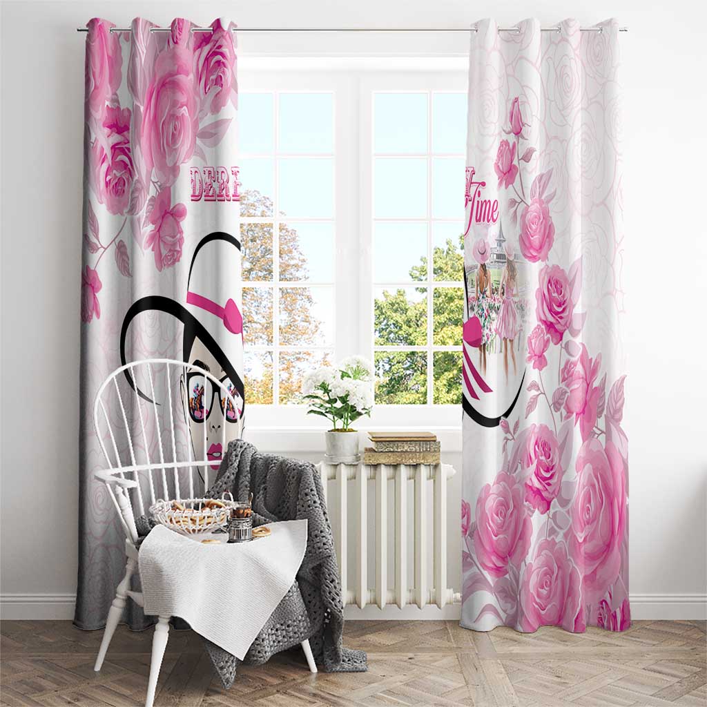 Kentucky Horse Racing Window Curtain Fancy Ladies