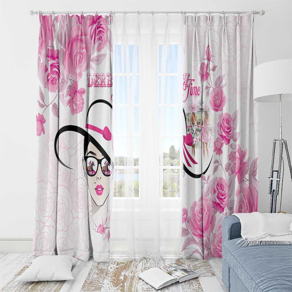 Kentucky Horse Racing Window Curtain Fancy Ladies