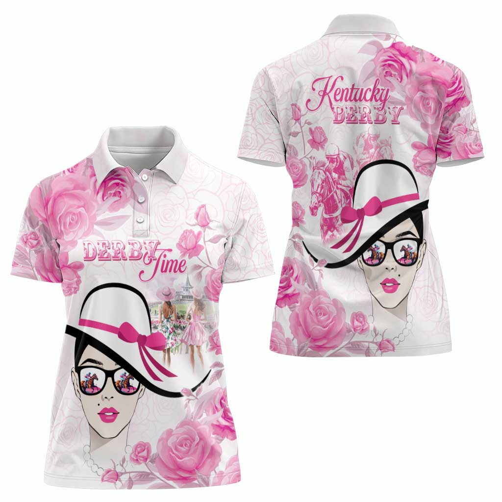Kentucky Horse Racing Women Polo Shirt Fancy Ladies