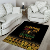 Juneteenth 1865 Area Rug Freedom Ain't Free