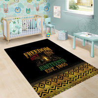 Juneteenth 1865 Area Rug Freedom Ain't Free
