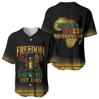 Juneteenth 1865 Baseball Jersey Freedom Ain't Free