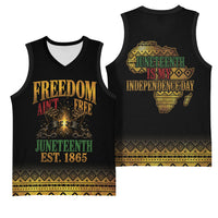 Juneteenth 1865 Basketball Jersey Freedom Ain't Free