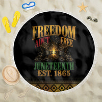 Juneteenth 1865 Beach Blanket Freedom Ain't Free