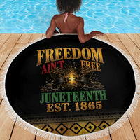Juneteenth 1865 Beach Blanket Freedom Ain't Free