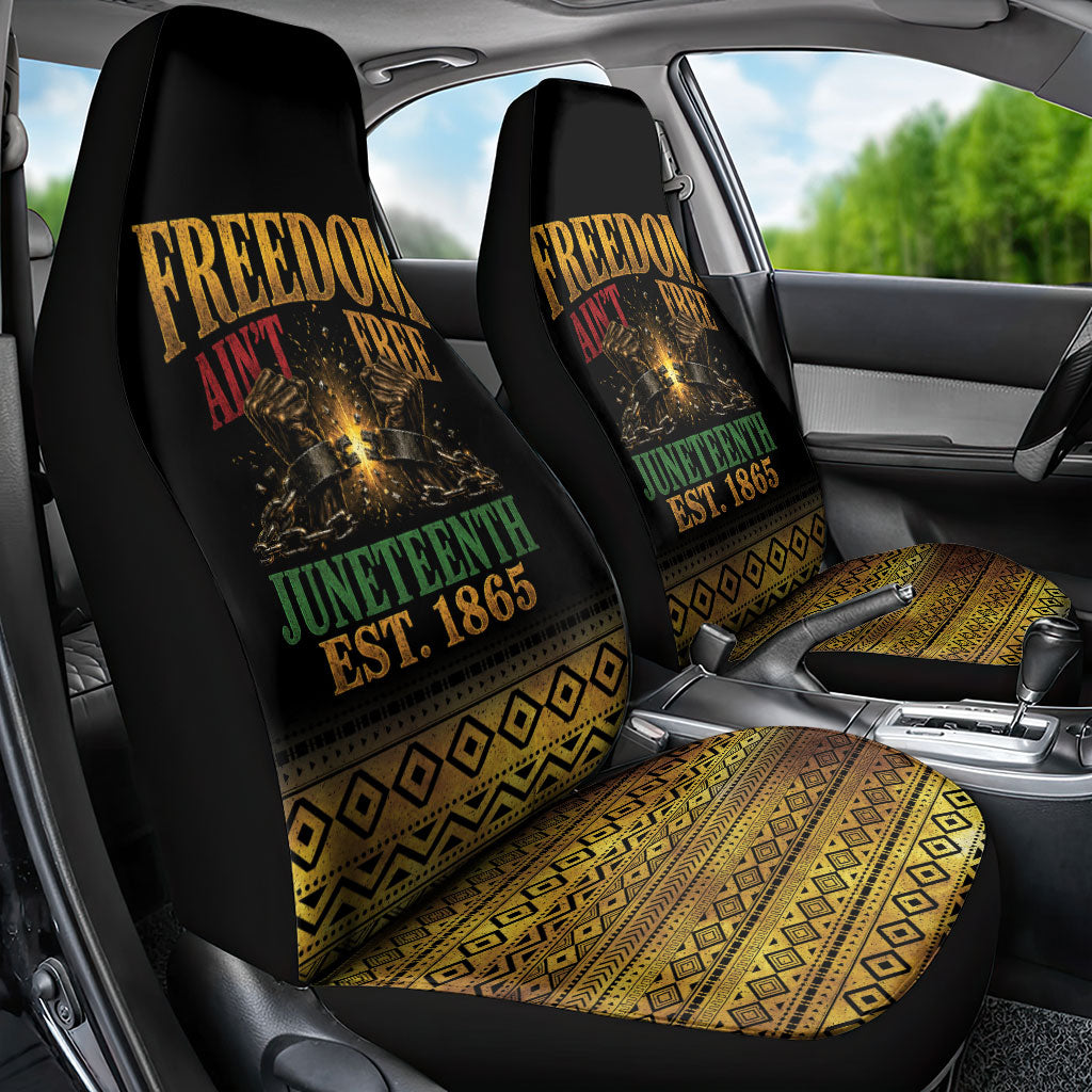 Juneteenth 1865 Car Seat Cover Freedom Ain't Free
