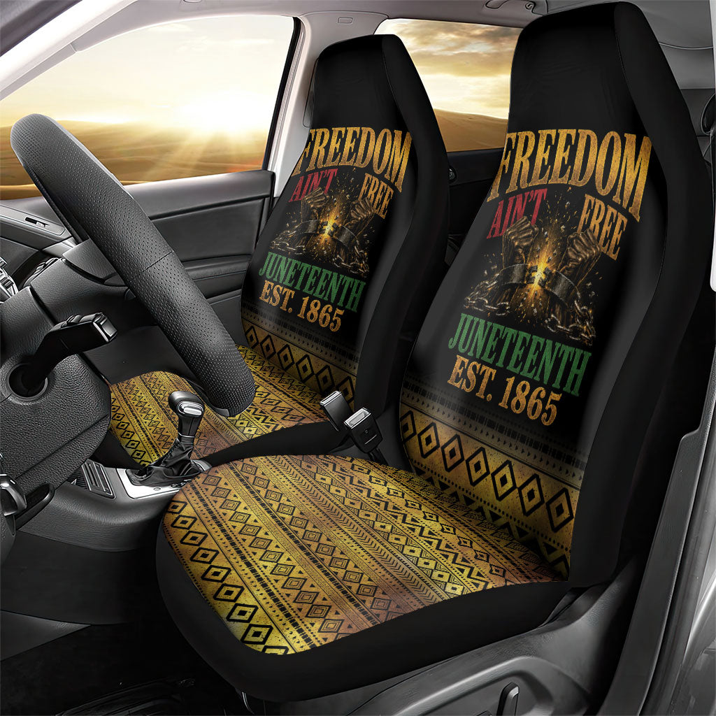 Juneteenth 1865 Car Seat Cover Freedom Ain't Free
