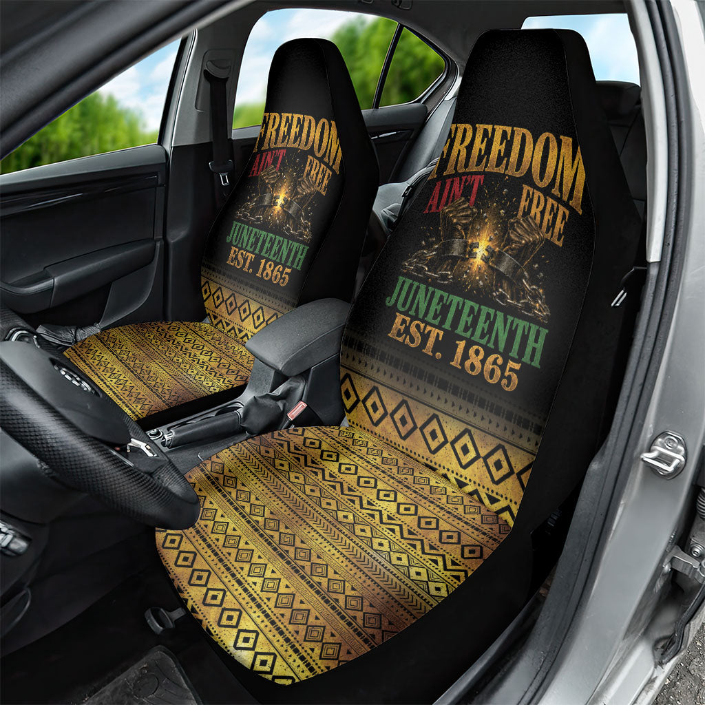 Juneteenth 1865 Car Seat Cover Freedom Ain't Free