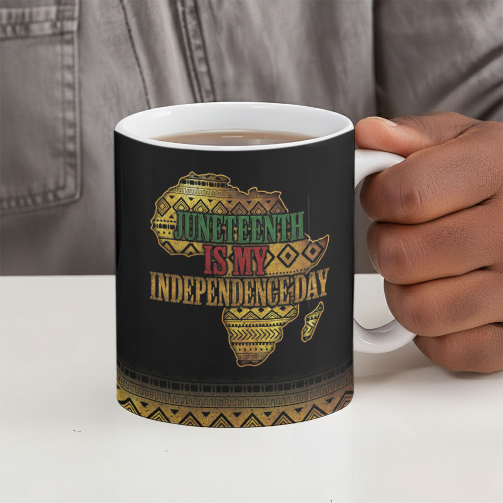 Juneteenth 1865 Ceramic Mug Freedom Ain't Free
