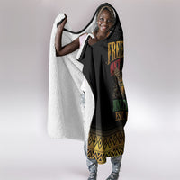 Juneteenth 1865 Hooded Blanket Freedom Ain't Free