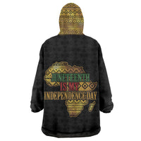 Juneteenth 1865 Kid Wearable Blanket Hoodie Freedom Ain't Free