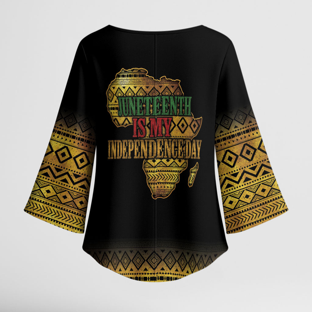 Juneteenth 1865 Kimono Sleeve Blouse Freedom Ain't Free