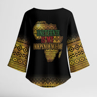 Juneteenth 1865 Kimono Sleeve Blouse Freedom Ain't Free