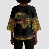 Juneteenth 1865 Kimono Sleeve Blouse Freedom Ain't Free