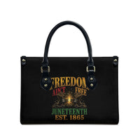 Juneteenth 1865 Leather Bag Freedom Ain't Free