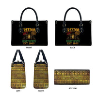Juneteenth 1865 Leather Bag Freedom Ain't Free