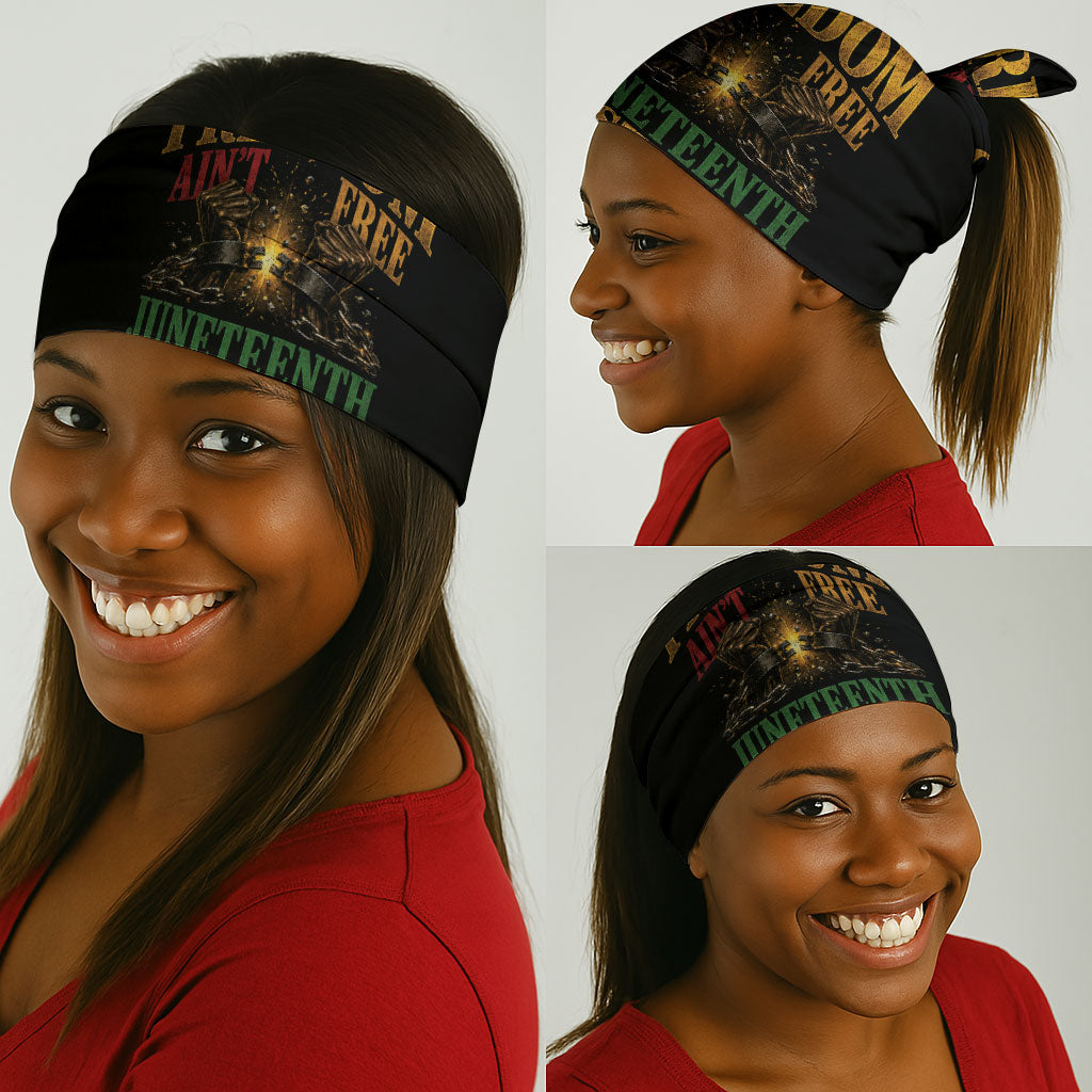 Juneteenth 1865 Neck Gaiter Freedom Ain't Free