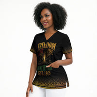 Juneteenth 1865 Scrub Top Freedom Ain't Free