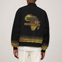 Juneteenth 1865 Sleeve Zip Bomber Jacket Freedom Ain't Free