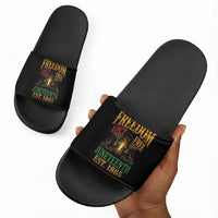 Juneteenth 1865 Slide Sandals Freedom Ain't Free