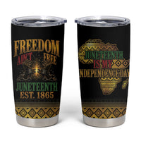 Juneteenth 1865 Tumbler Cup Freedom Ain't Free