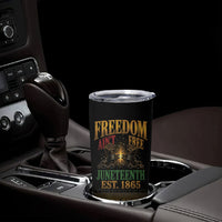 Juneteenth 1865 Tumbler Cup Freedom Ain't Free