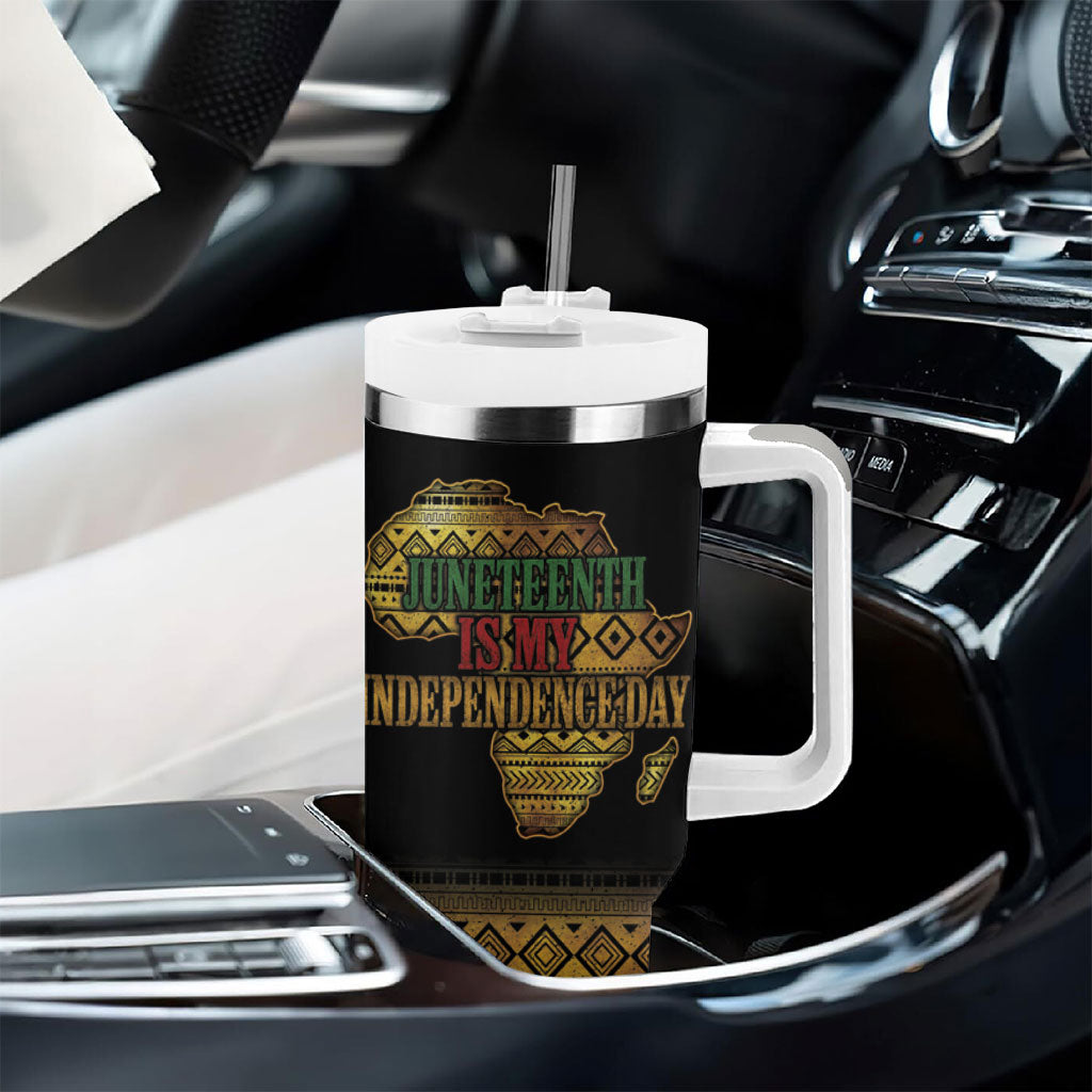 Juneteenth 1865 Tumbler With Handle Freedom Ain't Free
