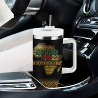 Juneteenth 1865 Tumbler With Handle Freedom Ain't Free