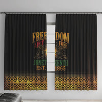 Juneteenth 1865 Window Curtain Freedom Ain't Free