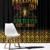 Juneteenth 1865 Window Curtain Freedom Ain't Free