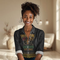 Juneteenth 1865 Women Casual Shirt Freedom Ain't Free
