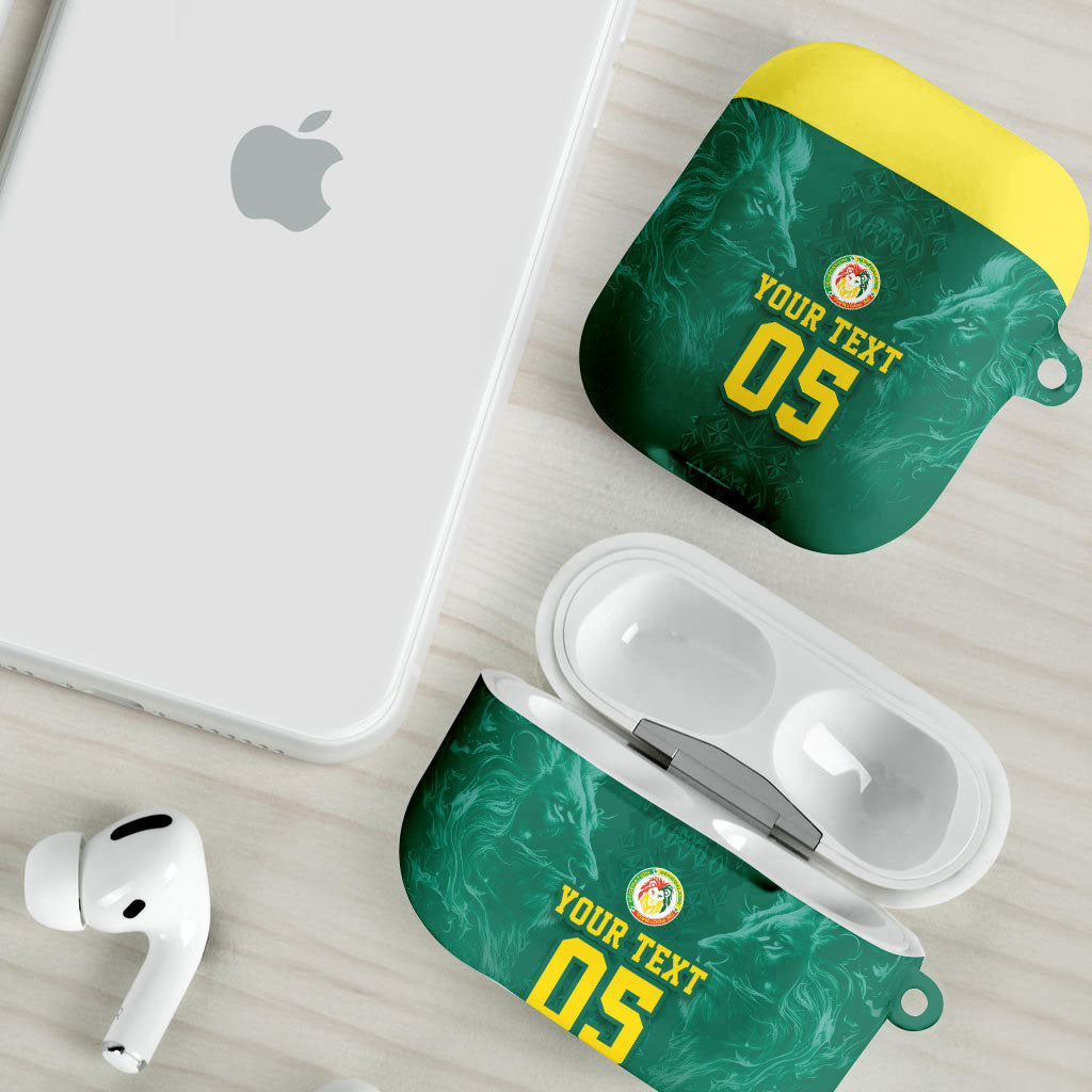Custom Senegal Football AirPods Case Lions Of Teranga Sporty Style