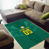 Custom Senegal Football Area Rug Lions Of Teranga Sporty Style