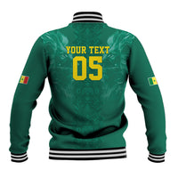 Custom Senegal Football Baseball Jacket Lions Of Teranga Sporty Style