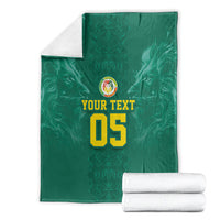 Custom Senegal Football Blanket Lions Of Teranga Sporty Style