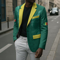 Custom Senegal Football Blazer Lions Of Teranga Sporty Style