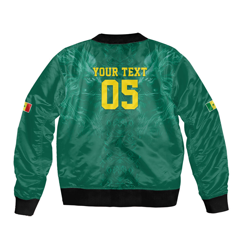 Custom Senegal Football Bomber Jacket Lions Of Teranga Sporty Style