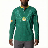 Custom Senegal Football Button Sweatshirt Lions Of Teranga Sporty Style