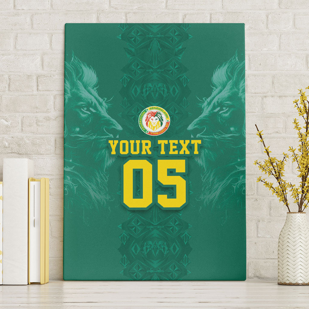 Custom Senegal Football Canvas Wall Art Lions Of Teranga Sporty Style