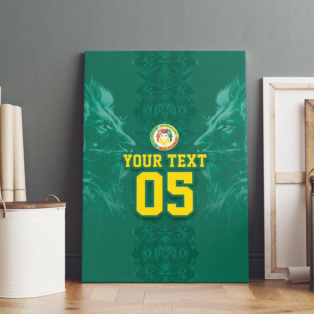 Custom Senegal Football Canvas Wall Art Lions Of Teranga Sporty Style