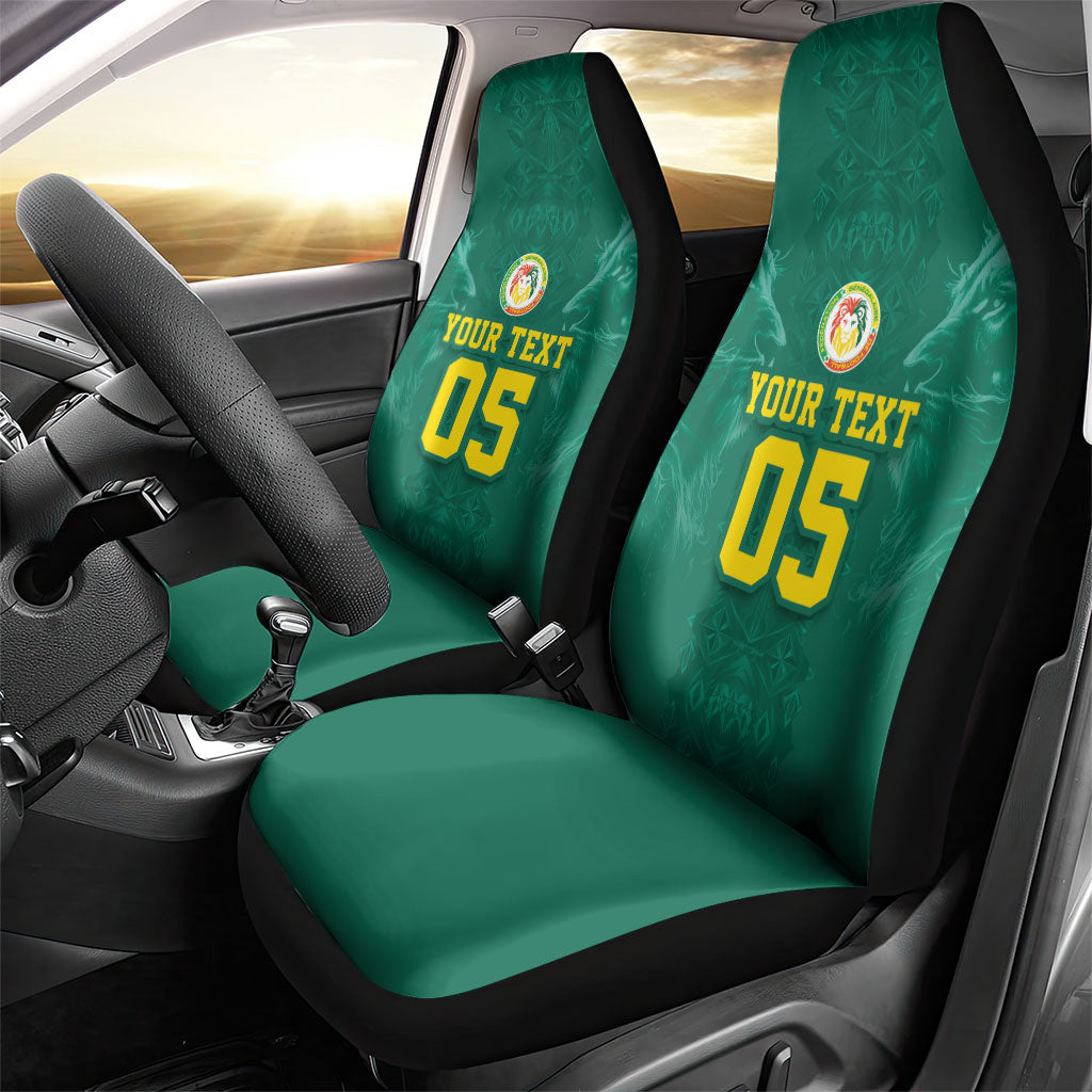 Custom Senegal Football Car Seat Cover Lions Of Teranga Sporty Style