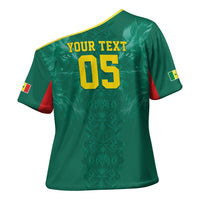 Custom Senegal Football Cross Shoulder Shirt Lions Of Teranga Sporty Style