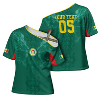 Custom Senegal Football Cross Shoulder Shirt Lions Of Teranga Sporty Style