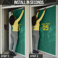 Custom Senegal Football Door Cover Lions Of Teranga Sporty Style