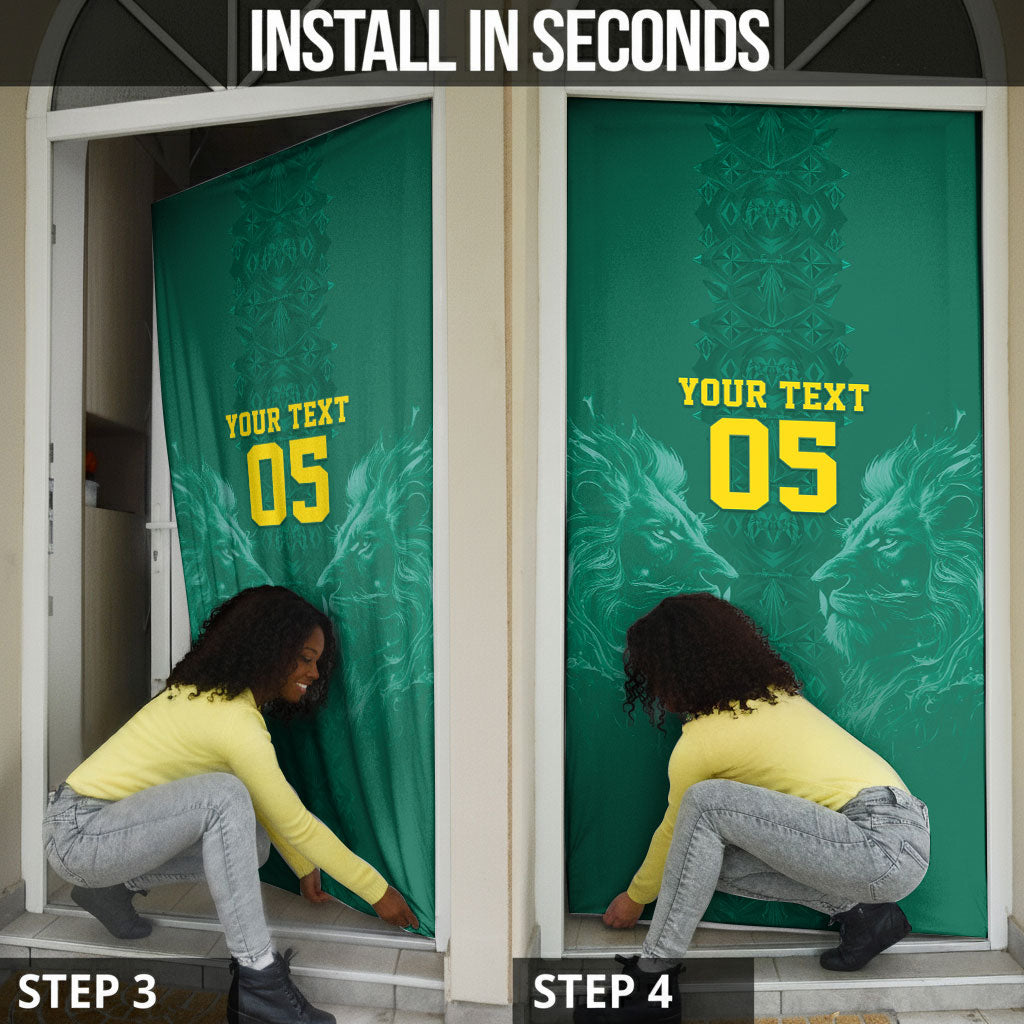 Custom Senegal Football Door Cover Lions Of Teranga Sporty Style