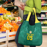 Custom Senegal Football Grocery Bag Lions Of Teranga Sporty Style