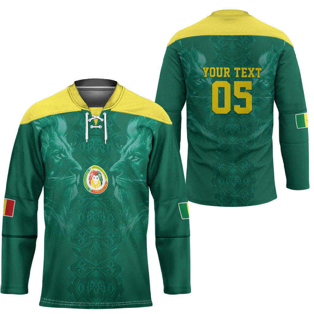 Custom Senegal Football Hockey Jersey Lions Of Teranga Sporty Style