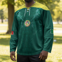 Custom Senegal Football Hockey Jersey Lions Of Teranga Sporty Style