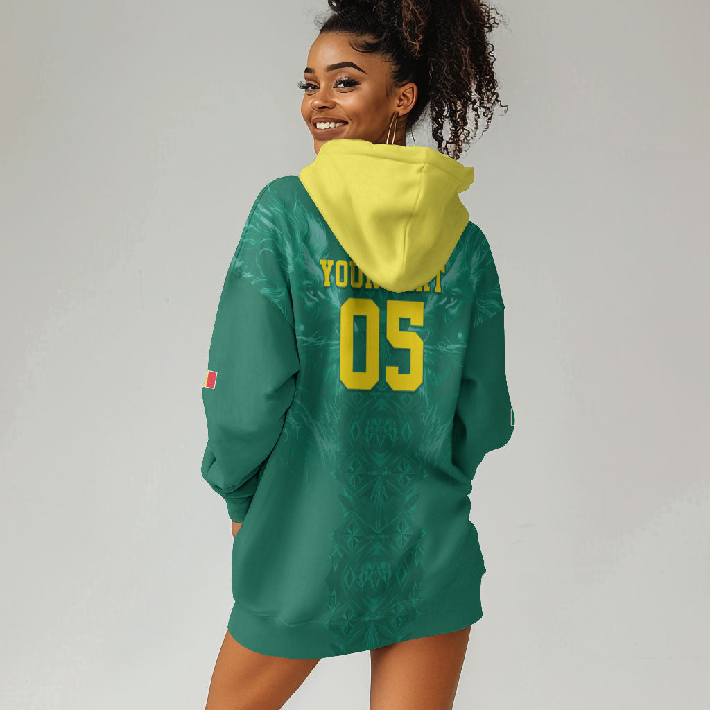 Custom Senegal Football Hoodie Dress Lions Of Teranga Sporty Style