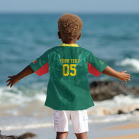 Custom Senegal Football Kid Hawaiian Shirt Lions Of Teranga Sporty Style